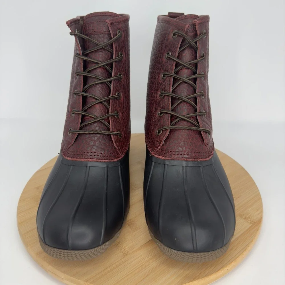 Sperry Top-Sider Men's 12M Pebbled Leather Saltwater‎ Chukka Boot Black/Amaretto